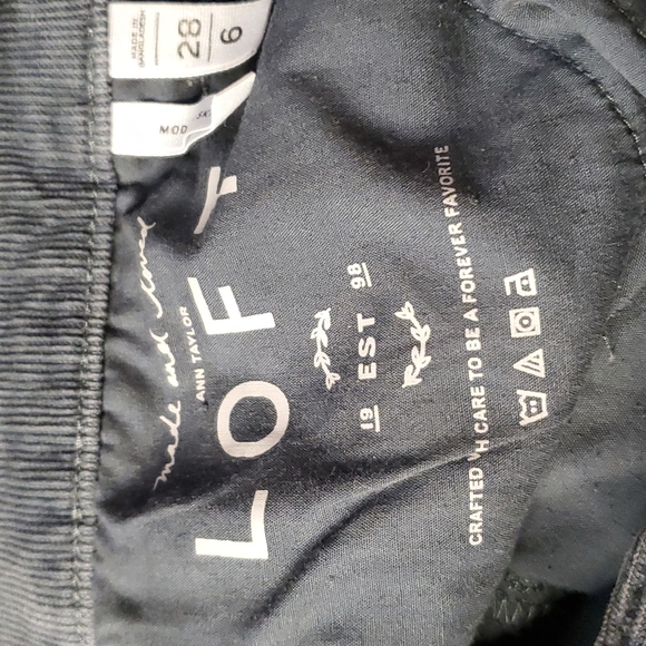 Ann Taylor LOFT Modern Skinny corduroy Sz 28 - Picture 6 of 6